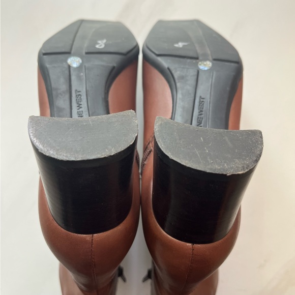 Nine West 90s Y2K Square Toe Heeled Brown Ankle Boot 7.5 - Picture 8 of 11